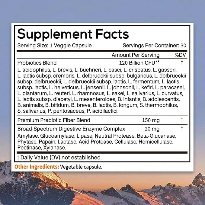 NewRhythm Probiotics 120 Billion CFU 36 3-in-1 Probiotics 30ct