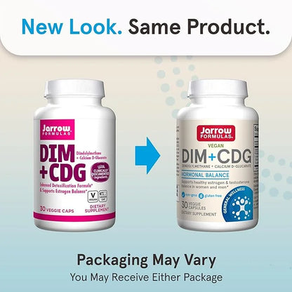 Jarrow Formulas® DIM + CDG, Dietary Supplement, Liver Detox Support for Healthy Hormone Regulation and General Wellness, 3...