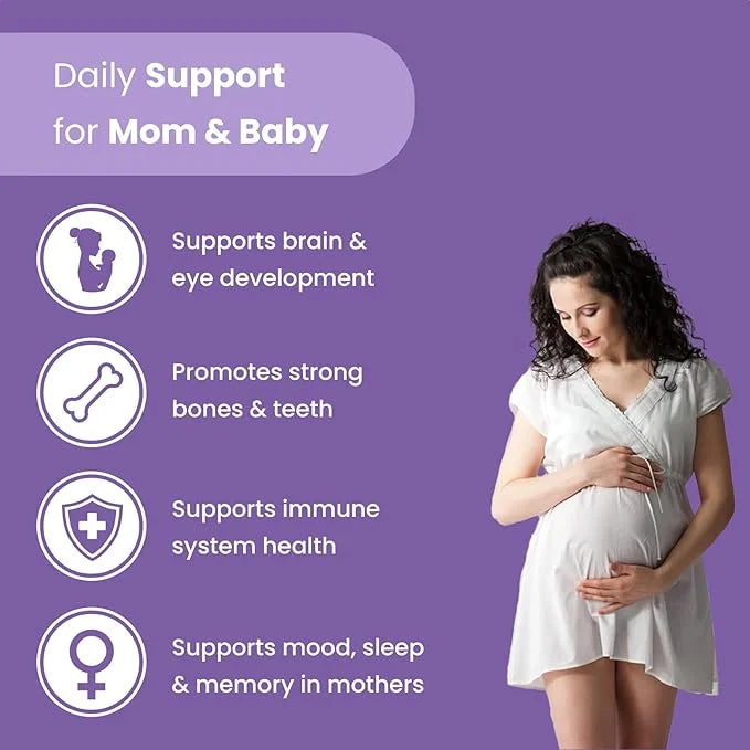 Prenatal DHA for Women 600mg + 400 IU D3 | 120 Softgels 3 Fish 300mg per