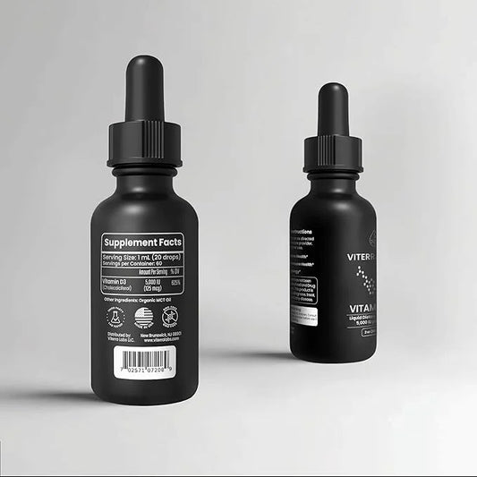 Liquid Vitamin D3 5000 IU Drops – High Absorption, Supports Immune & Bone Health, Non-GMO, Organic MCT Oil – 60 Servings |...