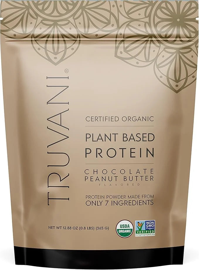 Truvani Vegan Pea Protein Powder | Chocolate Peanut Butter | 20g Organic Plant Based Protein | 10 Servings | Keto | Gluten...