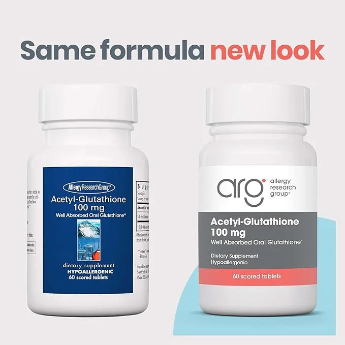 Allergy Research Group Acetyl-Glutathione - S-Acetyl-L-Glutathione, Well Absorbed, Oral Glutathione, Immune Support, 100 m...