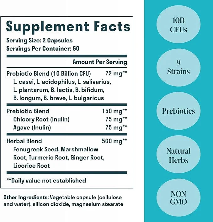 All-in-One Gut Health w/Probiotics, Prebiotics, Digestion-Supporting