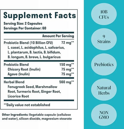 All-in-One Gut Health w/Probiotics, Prebiotics, Digestion-Supporting