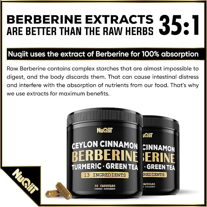 Berberine Supplement 8750mg Turmeric Curcumin 1500mg 1500mg & 90 Capsules 3 Months