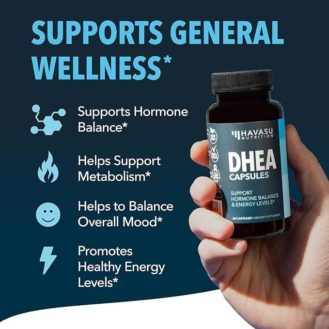 DHEA 50mg Supplement for Hormone Balance - Supports Energy for Men and Women - Dehydroepiandrosterone Capsules for Mood, A...