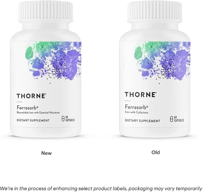 THORNE Ferrasorb - 36 mg Iron 60 Capsules