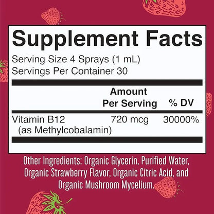 Vitamin B12 Spray B12 Liquid B12 Vitamin B12 for 1 Fl