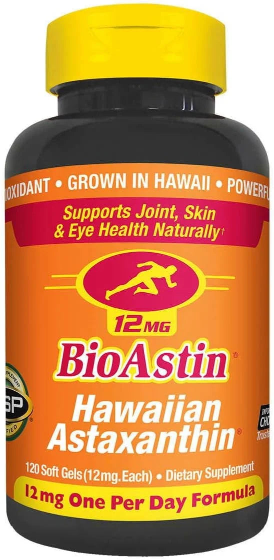 BioAstin Astaxanthin 12mg, 120ct 100% Hawaiian