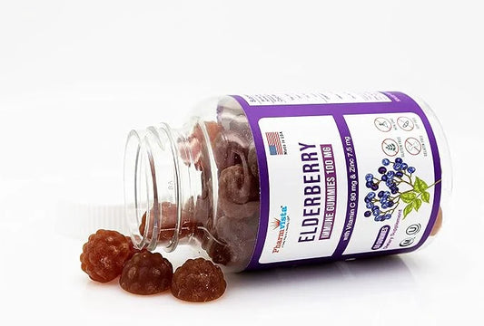 Elderberry Gummies 100mg with Vitamin C 7% Anthoycyanin 60 Count