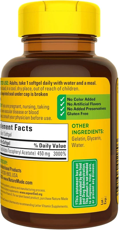 Nature Made Vitamin E 1000 IU 60 Ct