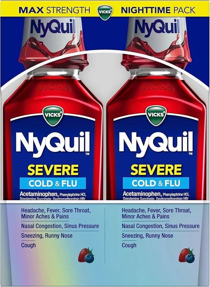 Vicks NyQuil SEVERE Cold, Flu, and 2x12 fl