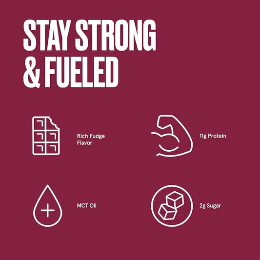Bulletproof Fudge Brownie Collagen Protein Bars, Pack of 12, Keto-Friendly Snack with MCT Oil, Grass-fed Collagen, No Adde...