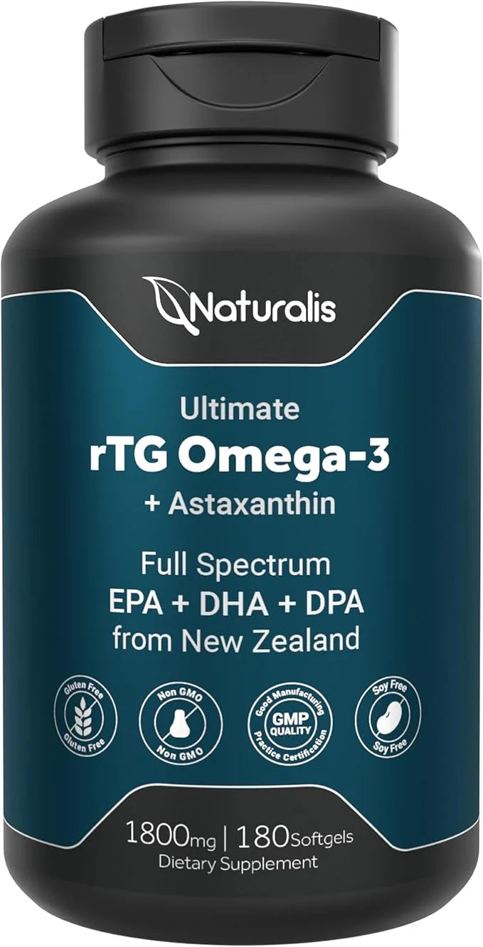 Naturalis Ultimate rTG Omega 3 Fish 1800mg from Omega3s EPA, 180 Softgels