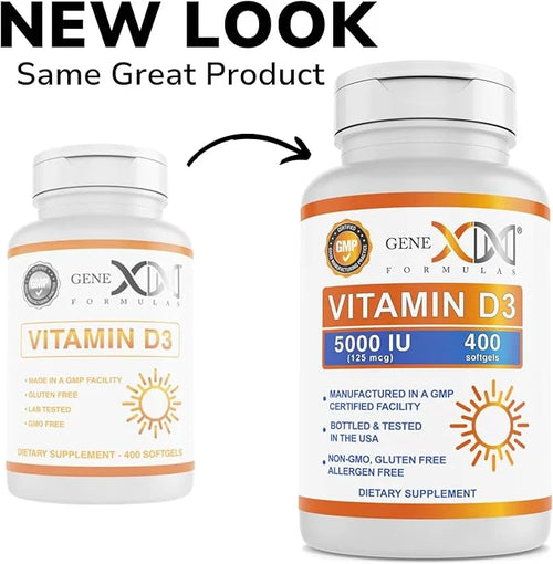GENEX Vitamin D3 5000IU (400 Softgels)