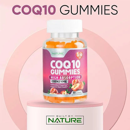 CoQ10 100mg Gummies, High Absorption Coenzyme Q10 Gummy, 60 Count 1 Month