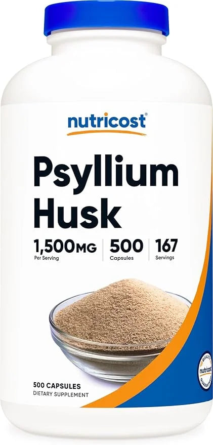 Nutricost Psyllium Husk 1500mg Per Serving, 500 Capsules