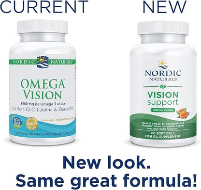 Nordic Naturals Omega Vision, Lemon 60 Soft 30 Servings
