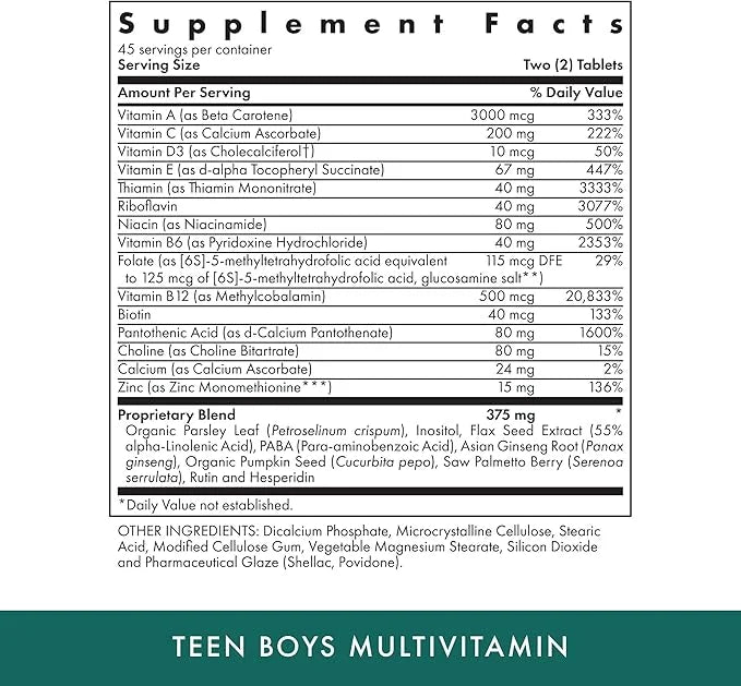 MICHAEL'S Health Naturopathic Programs Teen Boys 90 Vegetarian 45 Servings