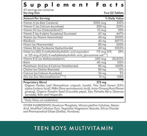MICHAEL'S Health Naturopathic Programs Teen Boys 90 Vegetarian 45 Servings