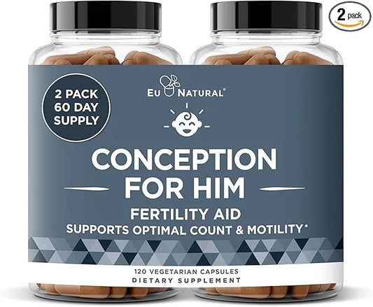 Conception For Him – Fertility Supplements for Men, Male Fertility Support & Prenatal – Optimal Sperm Count, Motility Stre...