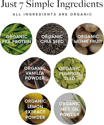 Truvani Vegan Pea Protein Powder | Lemon Cookie | 20g Organic Plant Based Protein | 20 Servings | Keto | Gluten & Dairy Fr...
