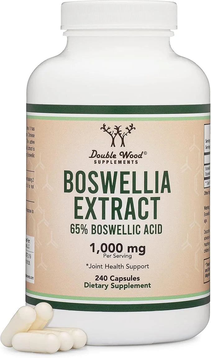 Boswellia Serrata - 240 Capsules (Max Strength 1,000mg of 65% Boswellic Acid Extract) Boswellia Extract Capsules (Joint Su...