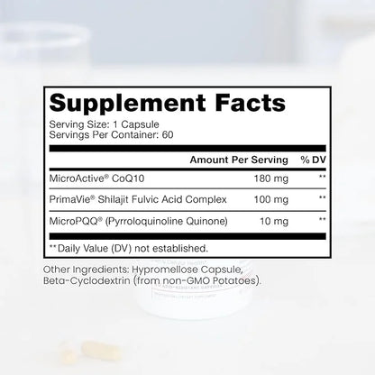 MicroActive CoQ10 Enhanced with MicroPQQ + 60 Veg 2 Month