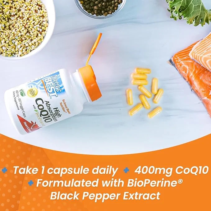 Doctor's Best High Absorption CoQ10 400 mg, 180 Veggie
