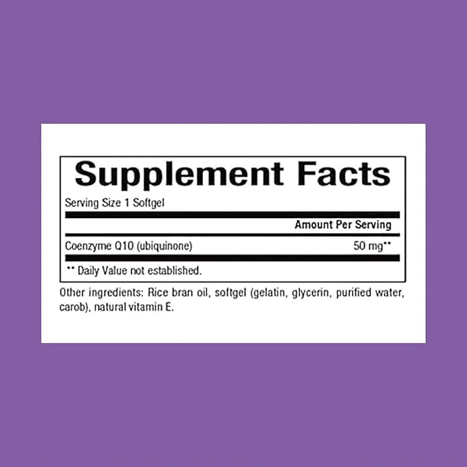 Natural Factors Coenzyme Q10 50 mg, Q10 Supplement 60 Softgels