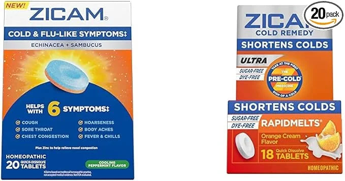 Zicam Cold & Flu Symptoms 20 18 Count