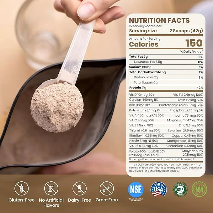 UpNourish Vanilla Cookie Vegan Protein Powder 54 Superfoods Powder,1.5 Billion CFU Probiotics 21g Plant Based Protein,No S...