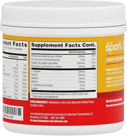 AdvoCare Spark Vitamin & Amino Acid Supplement - Focus & Energy Drink Powder Mix with Vitamin A, B-6, C & E - Also Include...