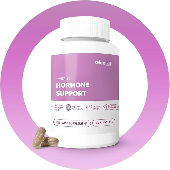GleeFull Over 30 Hormone Support - Menopause Supplements for Women - Hormone Balance for Women - Hot Flash Relief - Menopa...