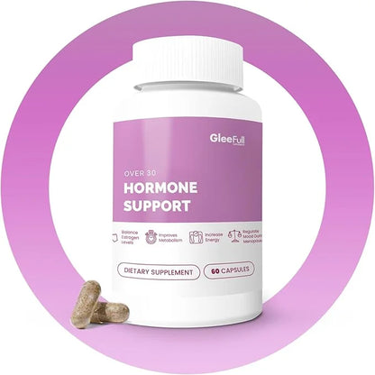 GleeFull Over 30 Hormone Support - Menopause Supplements for Women - Hormone Balance for Women - Hot Flash Relief - Menopa...