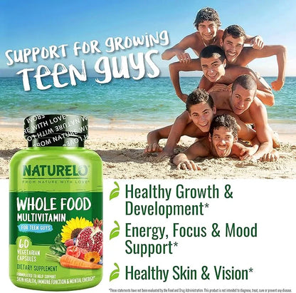 NATURELO Whole Food Multivitamin for Teenage Boys 60 Count 2)