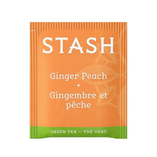 Stash Tea Ginger Peach Green Tea - Caffeinated, Non-GMO Project Verified Premium Tea with No Artificial Ingredients, 18 Co...