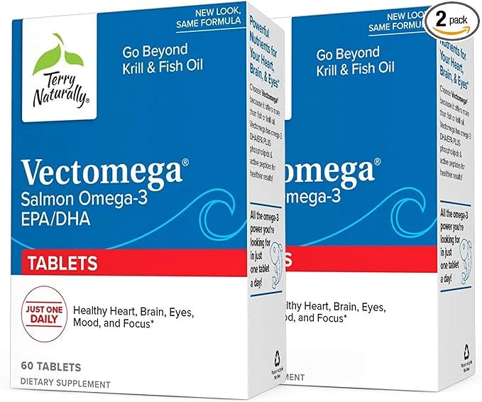 Terry Naturally Vectomega 60 Tablets, 2 - Omega-3 from 120 Servings