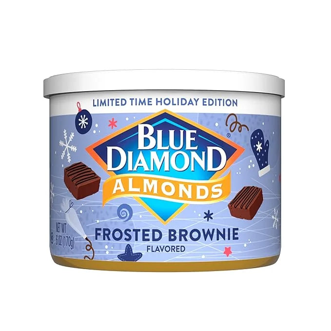 Blue Diamond, Holiday Frosted Brownie Flavored Sweet Snack Nut Almonds Perfect Size for On-The-Go, Holidays and Gatherings...
