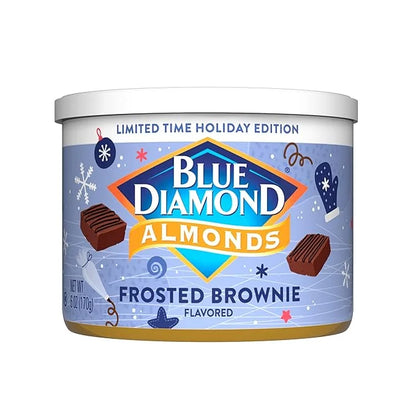 Blue Diamond, Holiday Frosted Brownie Flavored Sweet Snack Nut Almonds Perfect Size for On-The-Go, Holidays and Gatherings...