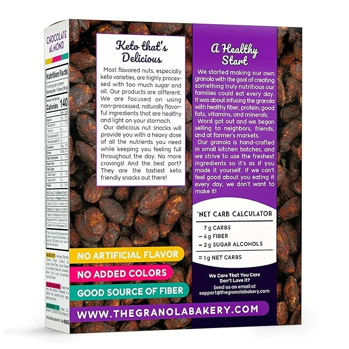 TGB Chocolate Almonds | 1g Net Carb Keto Snack | Gluten Free Low Carb Candy Nuts, 10 Ounces - Product Image