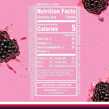 Sparkling Ice, Grape Raspberry Sparkling Water, Zero Sugar Flavored Water, with Vitamins and Antioxidants, Low Calorie Bev...