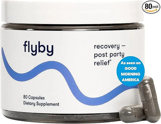 Flyby Recovery Supplement - All The Hang, Without The Over!™ - with Milk Thistle, Vitamin C, Activated Charcoal, and Apple...