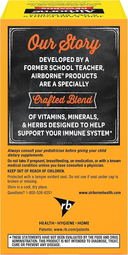Airborne 1000mg Chewable Tablets with Zinc, 96 Tablets,