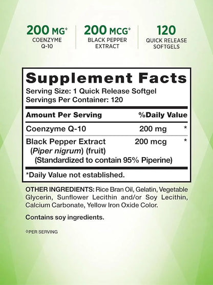 CoQ10 200mg | 120 Softgels |