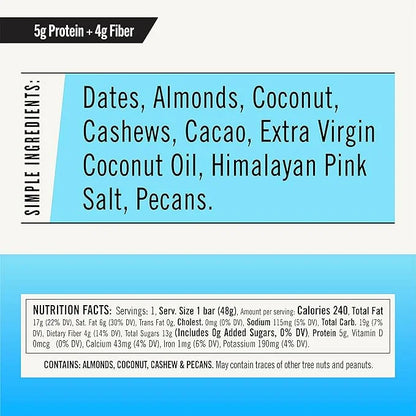 Thunderbird Bars Energy Snack, Gluten-Free with Protein, Healthy Real Food, Vegan Paleo Non-GMO, No Added Sugar, Chocolate...