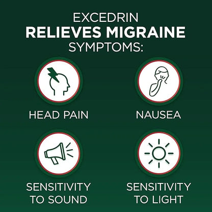 Excedrin Migraine Relief Caplets to Alleviate 200 Count