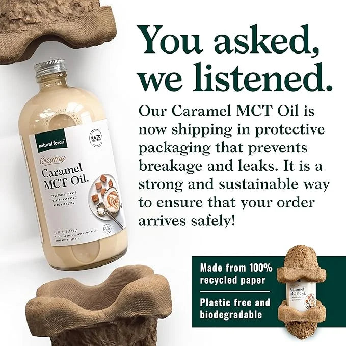 Natural Force Creamy Caramel MCT Oil – Non Dairy, Keto Certified, Emulsified MCTs for Low-Carb, Ketogenic Coffee, Smoothie...