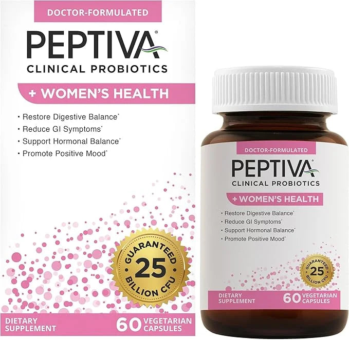 Peptiva Probiotics for Women's Health 25 Billion 60 Vegetarian