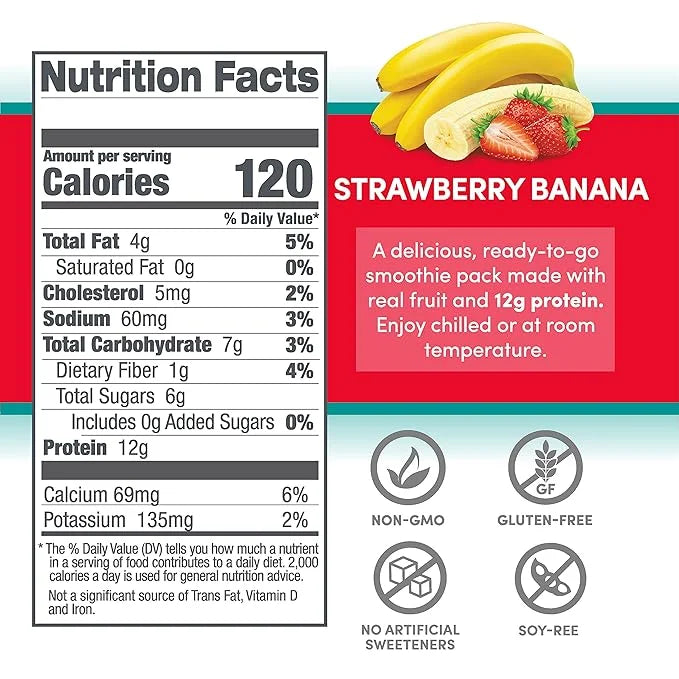 Designer Wellness Protein Smoothie, Real Fruit, 12g Protein, Low Carb, Zero Added Sugar, Gluten-Free, Non-GMO, No Artifici...
